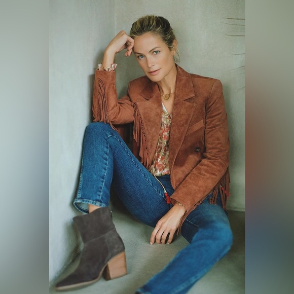 Anthropologie Matisse Soho suede back zip Western style ankle boot 7.5 - Picture 11 of 11